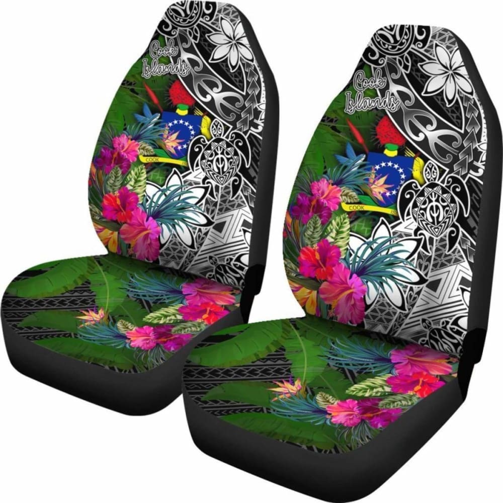 Cook Islands Car Seat Covers - Turtle Plumeria Banana Leaf - Amazing
