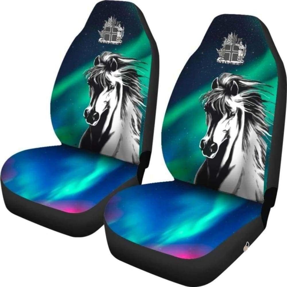 Icelandic Horse Northern Lights Car Seat Covers