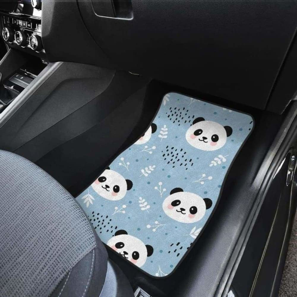 Cute Panda Pattern Front And Back Car Mats