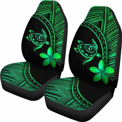 Alohawaii Car Seat Covers - Hawaii Turtle Plumeria Green - New