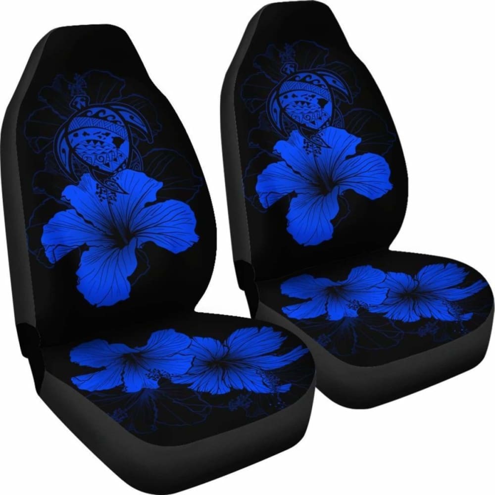 Hawaii Hibiscus Car Seat Cover - Turtle Map - Blue - New