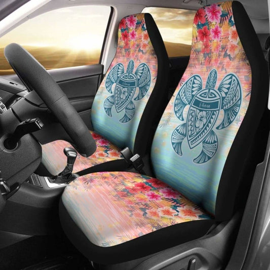 Hawaii Turtle Ohana Stary Night Hibiscus Car Set Cover - New - Awesome