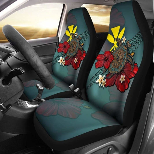 Kanaka Maoli (Hawaiian) Car Seat Covers Blue Turtle Tribal Amazing