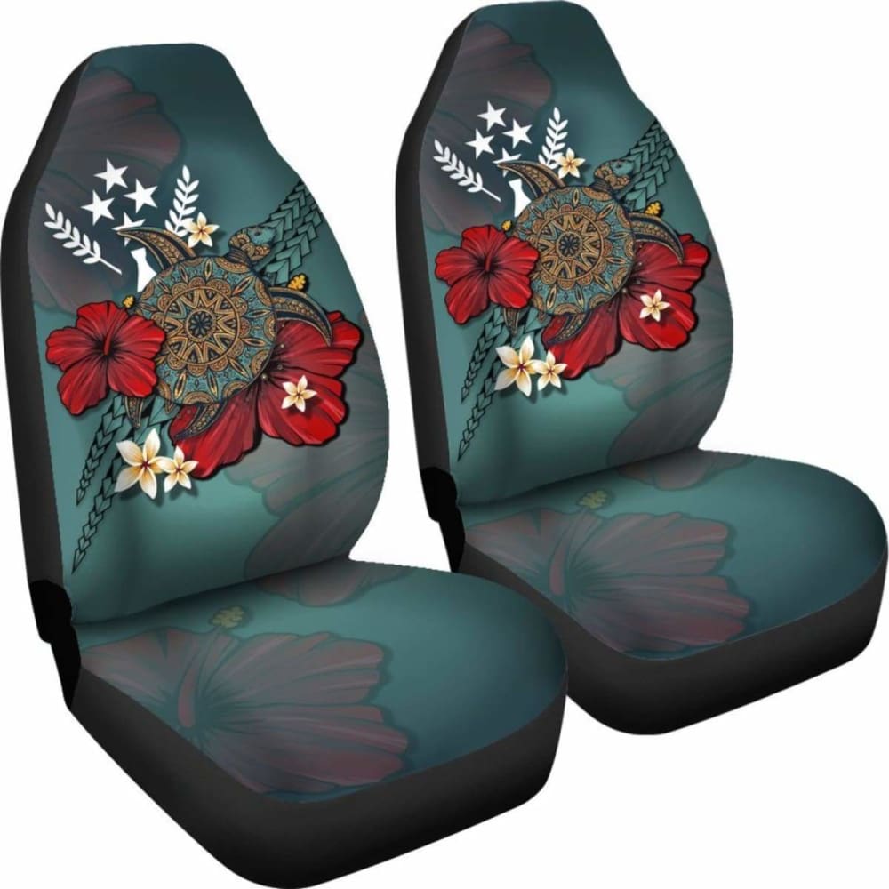 Kosrae Car Seat Covers Blue Turtle Tribal Amazing
