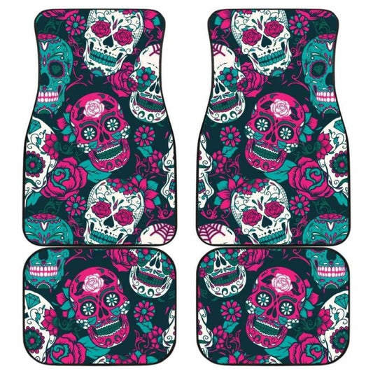 Gretta Skully Car Mats - Sugar Skull - Pinkish